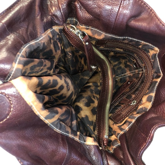 B. Makowsky Brown Hobo Purse Shoulder Bag - Picture 5 of 7